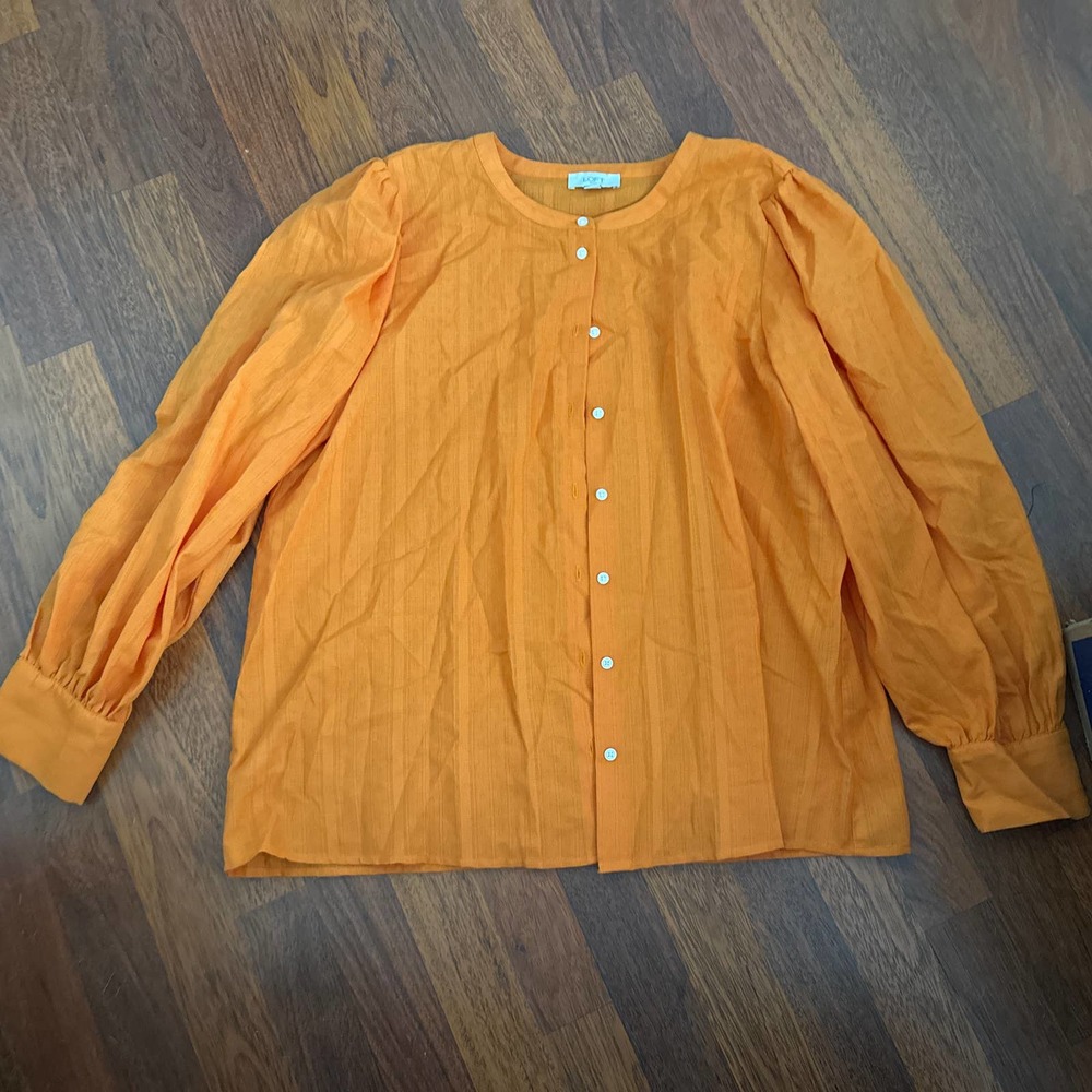 Loft Orange blouse size XL